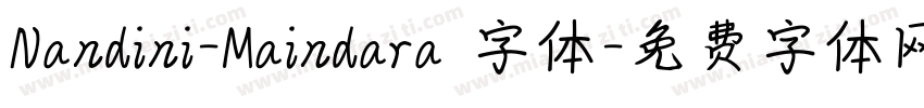 Nandini-Maindara 字体字体转换